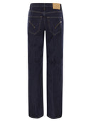 Dondup Jacklyn Wide Leg Stretch Denim Jeans