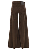 Dondup Marlen Wide Leg Velvet Trousers