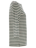 Majestic Striped Linen Boat Neck T Shirt