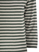 Majestic Striped Linen Boat Neck T Shirt