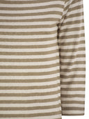 Majestic Striped Linen Boat Neck T Shirt