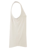 Majestic Sleeveless Stretch Viscose Top With Wide Neckline