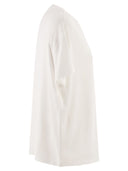 Majestic Stretch Viscose T Shirt With Round Neckline