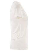 Majestic Stretch Viscose T Shirt With V Neck
