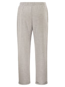 Majestic Stretch Viscose Jogger Trousers With Drawstring Waist
