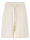 Majestic Stretch Viscose Bermuda Shorts With Drawstring Waist
