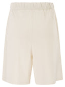 Majestic Stretch Viscose Bermuda Shorts With Drawstring Waist