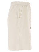 Majestic Stretch Viscose Bermuda Shorts With Drawstring Waist