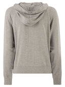 Majestic Hooded Zip Up Sweatshirt In Stretch Viscose