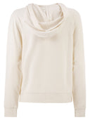 Majestic Hooded Zip Up Sweatshirt In Stretch Viscose
