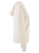 Majestic Hooded Zip Up Sweatshirt In Stretch Viscose