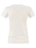 Majestic Stretch Linen T Shirt With Round Neckline