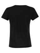 Majestic Stretch Linen T Shirt With Round Neckline
