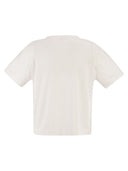 Majestic Stretch Linen T Shirt With V Neck