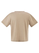 Majestic Stretch Linen T Shirt With V Neck