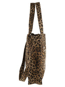 Mc2 Saint Barth Leopard Print Canvas Tote Bag With Logo