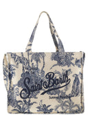 Mc2 Saint Barth Tropical Print Canvas Tote Bag