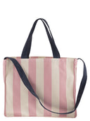 Mc2 Saint Barth Striped Shopping Bag With Saint Barth Logo