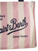 Mc2 Saint Barth Striped Shopping Bag With Saint Barth Logo