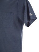 Mc2 Saint Barth Ecstasea Linen T Shirt With Pocket