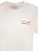 Mc2 Saint Barth Cotton T Shirt With Embroidered Front Detail