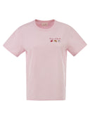Mc2 Saint Barth Cotton T Shirt With Embroidered Front Detail