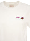 Mc2 Saint Barth Cotton T Shirt With Embroidered Front Detail