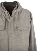 Herno -Feldjacke in Seide und Kaschmir