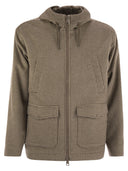 Herno Field Jacket Resort In Cashmere Pied De Poule