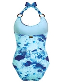 Vilebrequin Halterneck Swimsuit With Marine Print