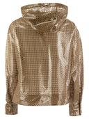 Herno A Shape In Coated Lace And Grosgrain