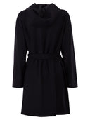 Herno Reversible Coat With Hood In Stretch Wool And Nylon