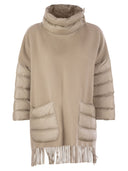 Poncho di lana Herno con i dettagli