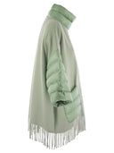 Herno Wool Poncho With Down Details