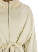 Herno Silk And Cashmere Jacket With Belt