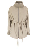 Herno Silk And Cashmere Jacket With Belt