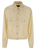 Fabiana Filippi Bomber Jacket With Front Pockets And Diamond Thread