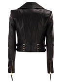 Elisabetta Franchi Leather Biker Jacket