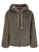 Herno Faux Mink Fur Sweatshirt