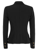 Elisabetta Franchi Crepe Double Breasted Jacket