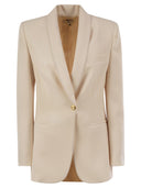 Elisabetta Franchi Crepe jakke med kontrasterende topstitching