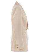 Elisabetta Franchi Crepe jakke med kontrasterende topstitching