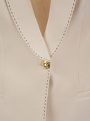 Elisabetta Franchi Crepe jakke med kontrasterende topstitching