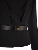 Elisabetta Franchi Crepe Jacket With Satin Lapels