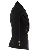 Elisabetta Franchi ダブルブレスト ブレザー ロゴディテール付き