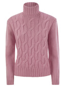 Mc2 Saint Barth Giverny Cable Knit Turtleneck Jumper