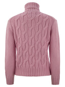 Mc2 Saint Barth Giverny Cable Knit Turtleneck Jumper