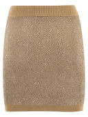 Elisabetta Franchi Knitted Skirt With Sequins