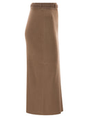 Gonna Elisabetta Franchi in maglia con fasce in viscosa lucida