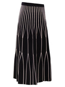 Elisabetta Franchi Two Tone Knitted Skirt